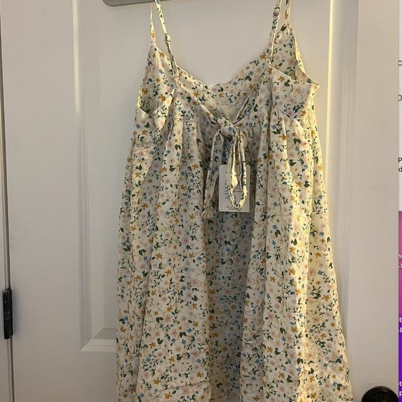 Rhythm Mini Floral Dress Bow Back NWT - Picture 5 of 5